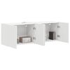vidaXL TV-Wandschrank 2 pcs Wei&szlig; 59,5 x 31 x 40 cm Holzwerkstoff