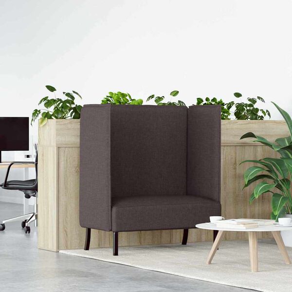 vidaXL Hoher R&uuml;cken Sofa 101cm Dunkelbraun Stoff