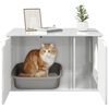 vidaXL Katzenhaus Gl&auml;nzend Wei&szlig; 85 x 55 x 50,5 cm Holzwerkstoff