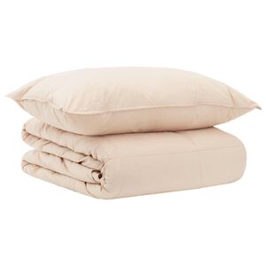 vidaXL Bettw&auml;sche-Set 2 stk. 135 x 200 cm Sommer 850 gsm Beige