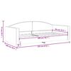 vidaXL Tagesbett Creme 90x200 cm Stoff