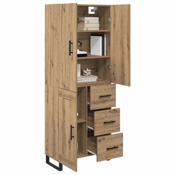 vidaXL Highboard mit Schubladen 2 pcs Artisan-Eiche 69,5 x 34 x 180 cm