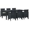 vidaXL Garten Essgruppe 7 pcs Anthrazit Polypropylen