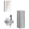 vidaXL Badezimmerschrank-Set 4 pcs Grau Sonoma 43 x 11,5 x 60,5 cm