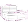 vidaXL Boxspringbett mit Matratze Creme 180x200 cm Stoff