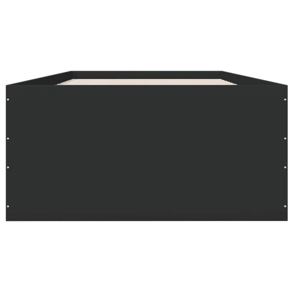 vidaXL Bettgestell Schwarz 75x190 cm Holzwerkstoff