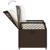 vidaXL 9-tlg. Garten-Essgruppe mit Kissen Braun Poly Rattan