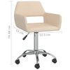 vidaXL Esszimmerstuhl Drehbar Creme Stoff