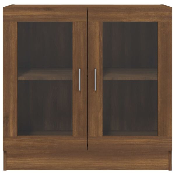 vidaXL Vitrinenschrank Braun Eichen-Optik 82,5x30,5x80cm Holzwerkstoff