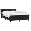 vidaXL Boxspringbett mit Matratze Schwarz 160x210 cm Samt