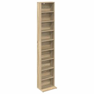 vidaXL CD Regal Sonoma-Eiche 33 x 23,5 x 175 cm Holzwerkstoff