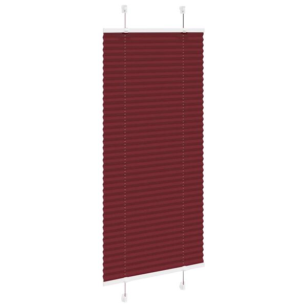 vidaXL Plissee Bordeauxrot 65x100 cm Stoffbreite 64,4 cm Polyester