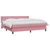 vidaXL Boxspringbett mit Matratze Rosa 180x220 cm Samt