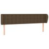 vidaXL Kopfteil mit Ohren Dunkelbraun 163x23x78/88 cm Stoff