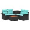vidaXL Sofa Set 6 pcs 4-Sitzanzahl Schwarz und Blau