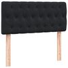 vidaXL Boxspringbett mit Matratze Schwarz 80x210 cm Samt