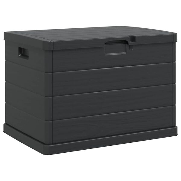 vidaXL Gartenlagerbox Anthrazit 77,5 x 54,5 x 53 cm Kunststoff