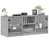 vidaXL TV-Schrank mit Glastüren Betongrau 102x37x42 cm