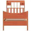vidaXL Massivholzbett ohne Matratze Wachsbraun 75x190 cm Kiefernholz