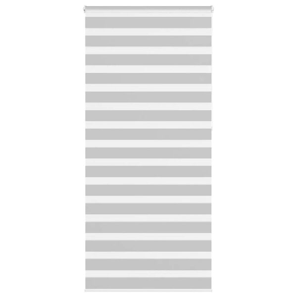 vidaXL Doppelrollo Hellgrau 95x230 cm Stoffbreite 90,9 cm Polyester