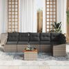 vidaXL Gartensofa-set mit Speicher 7 pcs Grau Poly-Rattan