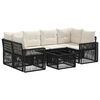 vidaXL Gartensofa-set 7 stk. Schwarz 55 x 55 x 37 cm Poly-Rattan