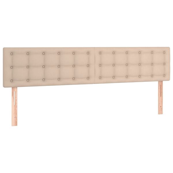 vidaXL Kopfteile 2 Stk. Cappuccino-Braun 100x5x78/88 cm Kunstleder