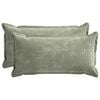 vidaXL Kissenbezug 2 pcs HOUTEN Gr&uuml;n 40 x 80 cm Chenille-Stoff