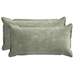 vidaXL Kissenbezug 2 pcs HOUTEN Gr&uuml;n 40 x 80 cm Chenille-Stoff