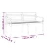 vidaXL Batavia-Bank mit K&ouml;nigsblauem Kissen 150 cm Massivholz Teak