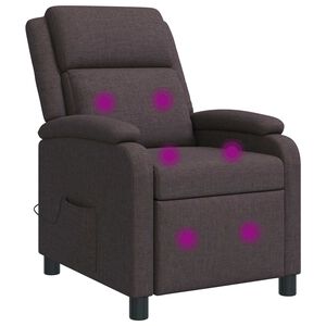 vidaXL Massage Relaxsessel Dunkelbraun Stoff