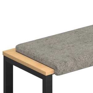 vidaXL Bankkissen Kunstwildleder Hellgrau Tiefe 35 cm