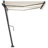 vidaXL Automatische Markise mit LED & Windsensor 300x250 cm Creme