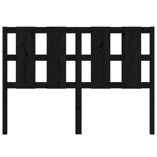 vidaXL Kopfteil Schwarz 145,5x4x100 cm Massivholz Kiefer