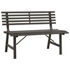 vidaXL Gartenbank 110 cm Stahl Schwarz