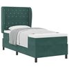 vidaXL Boxspringbett mit Matratze Dunkelgr&uuml;n 190 x 90 cm Samt
