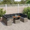 vidaXL Garten-Sofa-Set mit Kissen 10 pcs Grau