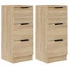 vidaXL Sideboards 2 Stk. Sonoma-Eiche 30x30x70 cm Holzwerkstoff