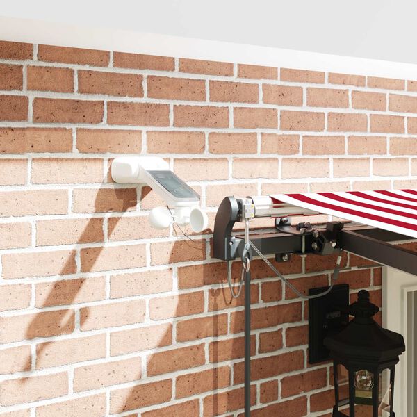 vidaXL Markisenstoff mit Rot und Wei&szlig; 400 x 300 cm Polyester