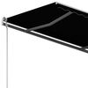 vidaXL Markise Automatisch Einziehbar mit Pfosten 3x2,5 m Anthrazit