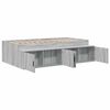 vidaXL Bett mit Stauraum Grau Sonoma 90 x 190 cm Holzwerkstoff