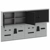 vidaXL Werkzeugschrank und Pegboard Set mit Regal 6 pcs Schwarz