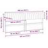 vidaXL Gepolstertes Kopfteil Dunkelgrau 200 cm Massives Kiefernholz