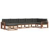 vidaXL Outdoor-Sofagarnitur 7 stk. Natur und Anthrazit