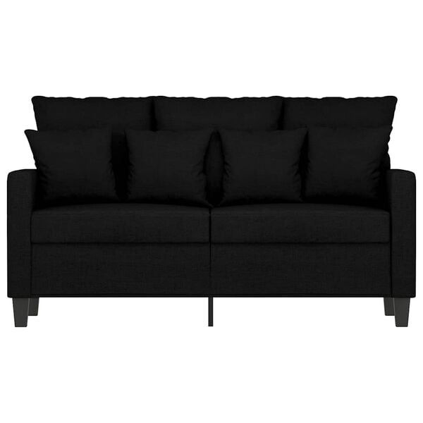vidaXL 2-Sitzer-Sofa Schwarz 120 cm Stoff
