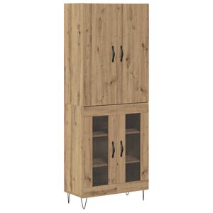 vidaXL Highboard 2 stk. Artisan-Eiche 69,5 x 34 x 180 cm Holzwerkstoff