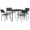 vidaXL Essgruppe 5 stk. Anthrazit 100 x 80 x 72 cm Stahl