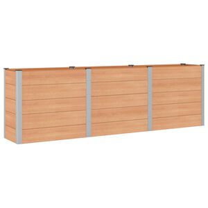 vidaXL Hochbeet Braun 300 x 50 x 91 cm WPC und Aluminium