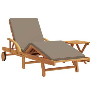 vidaXL Sonnenliege 2 stk. Massivholz Akazie Taupe