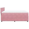 vidaXL Boxspringbett mit Matratze Rosa 140x190 cm Samt
